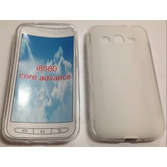 Samsung i8580 Galaxy Core Advance, Szilikon tok, S-Case, átlátszó