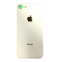 Apple iPhone 8, Akkufedél + ragasztó, (nagy lyukú verzió), fehér (OEM)