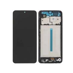 Xiaomi Redmi A5 4G (2025), LCD kijelző érintőplexivel és előlapkerettel rövid átvezető kábeles, fekete (5600010C3ZN00)  (GYÁRI) (SERVICE PACK)