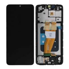 Samsung A055 Galaxy A05 (2023), LCD kijelző érintőplexivel és előlapkerettel, fekete (GH81-24189A) (GYÁRI) (SERVICE PACK)