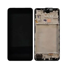 Samsung A176 Galaxy A17 5G, LCD kijelző érintőplexivel és előlapkerettel, fekete (GH82-38045A) (GYÁRI) (SERVICE PACK)