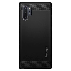 Samsung N975 Galaxy Note 10 Plus, Szilikon tok, Spigen Rugged Armor, fekete