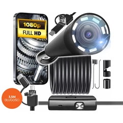 Univerzális Endoszkóp kamera, 3.5m lencse 8/7/5.5mm USB-C/Micro-USB LTC