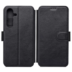 Samsung A165 Galaxy A16 4G/5G, Oldalra nyíló flip tok, Smart Light, fekete