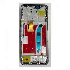 Honor X8 4G (2022), LCD kijelző érintőplexivel és előlapkerettel, kék (GYÁRI)