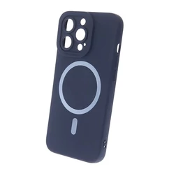 Apple iPhone 14, Szilikon tok, MagSafe, kék