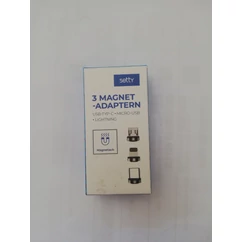 Setty Adapter cserélhető mágneses fejek Lightning / Type-C / MicroUSB, fekete