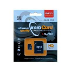 Imro microSDHC 64GB Class 10 UHS-3, Memóriakártya (+Adapter)