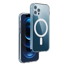 Samsung S936 Galaxy S25 Plus, Szilikon tok, Ütésálló MagSafe (1,5mm), átlátszó