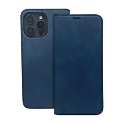 Honor 400, Oldalra nyíló flip tok, Smart Suede, kék