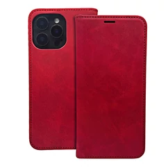 Honor 400, Oldalra nyíló flip tok, Smart Suede, piros
