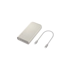 Samsung EB-U2510XUE, PD 3.0 25W 10000mAh Gyorstöltés 2XUSB-C aljzat + Type-C kábel LED jelzés, Wireless PowerBank, Külső akkumulátor, beige (EB-U2510XUEGEU)