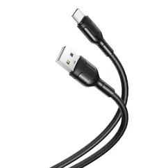XO NB156 USB kábel, USB-C 1.0 m 2,4A, fekete (fast charge)