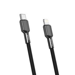 XO NB183A PD Gyorstöltő USB kábel, USB-C - Lightning, ( Fonott, 1 méter 20W), fekete