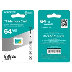 Borofone microSDHC 64GB Class10 95MB/s, Memóriakártya 