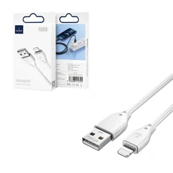 WIWU Pioneer Wi-C001 USB - Lightning, USB kábel (1 méter 2,4A), fehér