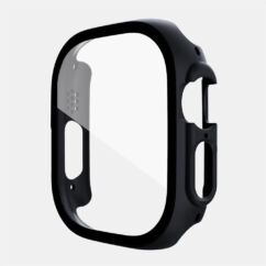 Apple Watch Ultra 49mm, Okosóra ütésálló műanyag tok, fekete