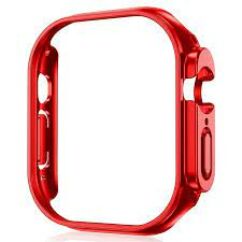Apple Watch Ultra 49mm, Okosóra műanyag védőkeret bumper, piros