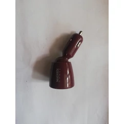 Dual  (1A, 2,1A) Szivargyújtós töltő, bordó