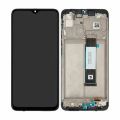 Xiaomi Redmi 9T/Poco M3/M9, LCD kijelző érintőplexivel és előlapkerettel, fekete