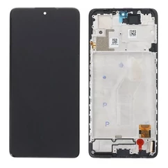 Xiaomi Redmi Note 10 Pro 4G, LCD kijelző érintőplexivel és előlapkerettel, fekete (AMOLED)
