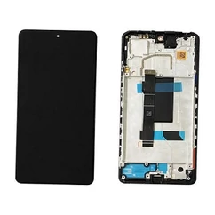 Xiaomi Redmi Note 12 Pro 5G/ Poco X5 Pro 5G, LCD kijelző érintőplexivel és előlapkerettel, fekete  (5600010M2000) (SERVICE PACK) (GYÁRI)