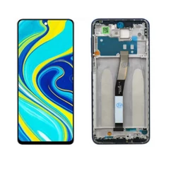 Xiaomi Redmi Note 9S/9 Pro/9 Pro Max/Note 10 Lite/Poco M2 Pro, LCD kijelző érintőplexivel és előlapkerettel, kék (GYÁRI)