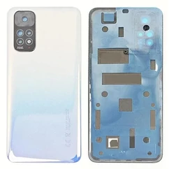 Xiaomi Redmi Note 11 4G/ Note 11S, Akkufedél, (ragasztóval és kameraplexivel), fehér (GYÁRI)