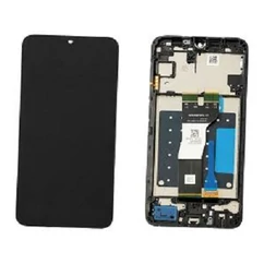 Samsung A057 Galaxy A05s, LCD kijelző érintőplexivel és előlapkerettel, fekete (GH81-24364A, GH81-24365A) (GYÁRI) (SERVICE PACK)