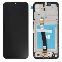 Samsung A226 Galaxy A22 5G, LCD kijelző érintőplexivel és előlap kerettel, fekete (GH8120694A) (GYÁRI) (SERVICE PACK)