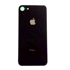 Apple iPhone 8, Akkufedél + ragasztó, (nagy lyukú verzió), fekete (OEM)