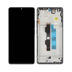 Xiaomi Redmi Note 13 Pro 4G/Poco M6 Pro 4G, LCD kijelző érintőplexivel és előlap kerettel, fekete (GYÁRI)