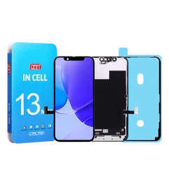 Apple iPhone 13 Mini, LCD kijelző érintőplexivel + ragasztóval (LTPS ZY COF FHD1080P), fekete