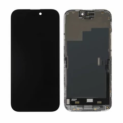 Apple iPhone 15 Pro, LCD kijelző érintőplexivel (SOFT OLED IC CSERE TÁMOGATÁS), fekete