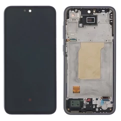 Samsung A356 Galaxy A35, LCD kijelző érintőplexivel és előlapkerettel, kék (OLED)