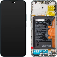 Honor 200 Lite 5G 2024/X8B 4G 2023, LCD kijelző érintőplexivel és előlapkeret, akkumulátor (0235ALPS), starry blue (SERVICE PACK) (GYÁRI)