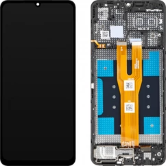 Samsung A065 Galaxy A06 (2023), LCD kijelző érintőplexivel és előlap kerettel, fekete (GH81-26440A) (SERVICE PACK) (GYÁRI)