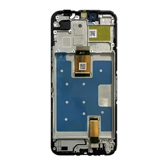 Honor X6B, LCD kijelző érintőplexivel és előlapkerettel, fekete (GYÁRI)