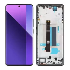 Xiaomi Redmi Note 13 Pro Plus 5G, LCD kijelző érintőplexivel és előlapkerettel, fekete (560002N16U00)  (SERVICE PACK) (GYÁRI)