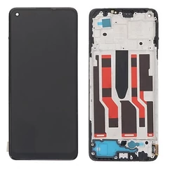 Oppo Reno7 Z 5G/Reno7 Lite 5G CPH2343, LCD kijelző érintőplexivel és előlapkerettel, fekete (TFT INCELL)