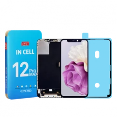 Apple iPhone 12 Pro Max, LCD kijelző érintőplexivel + ragasztó (LTPS ZY COF FHD1080P IC CSERE TÁMOGATÁS), fekete