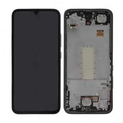 Samsung A225F Galaxy A22 4G, LCD kijelző érintőplexivel és előlap kerettel, fekete (GH82-25944A) (GYÁRI) (SERVICE PACK)