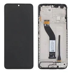 Xiaomi Redmi 14C/Poco C75, LCD kijelző érintőplexivel és előlapkerettel, fekete (OEM)