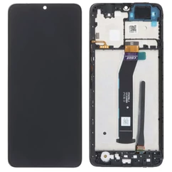 Xiaomi Redmi A3 4G (2023), LCD kijelző érintőplexivel és előlapkerettel, fekete (5600010C3Y00)  (GYÁRI) (SERVICE PACK)
