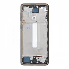 Samsung A336B Galaxy A33 5G, LCD kijelző érintőplexivel és előlappal, fekete (OLED)