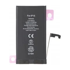 Apple A3018 iPhone 15 3349mAh, Akkumulátor + ragasztó (OEM) Li-Ion (Nincs felugró ablak,100%-os állapot) (Diagnosztizálható)
