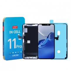 Apple iPhone 11 Pro, LCD kijelző érintőplexivel + ragasztóval (LTPS ZY COG FHD 1080P IC CSERE TÁMOGATÁS), fekete