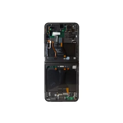 Samsung F731 Galaxy Z Flip 5 5G, LCD kijelző érintőplexivel és előlapkerettel, szürke, Gray (GH82-31828E) (GYÁRI) (SERVICE PACK)