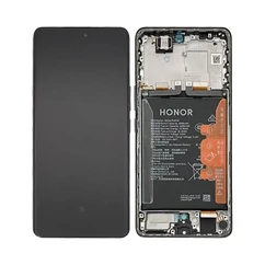 Honor Magic7 Lite, LCD kijelző érintőplexivel és előlapkeret, akkumulátor (0235AMQP), fekete (GYÁRI) (SERVICE PACK)