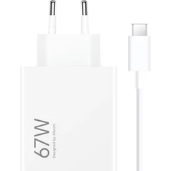 Xiaomi MDY-12-EH, 1XUSB-A 67W (BHR9465EU) Hálózati gyorstöltő (+ Type C kábel), fehér (GYÁRI)